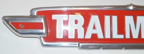 Vintage 1950's Trailmobile 24" Metal Emblem / Sign Airstream Semi Trailer - Picture 3 of 6