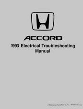 1993 Honda Accord Electrical Troubleshooting Diagnostic Procedures Manual Book