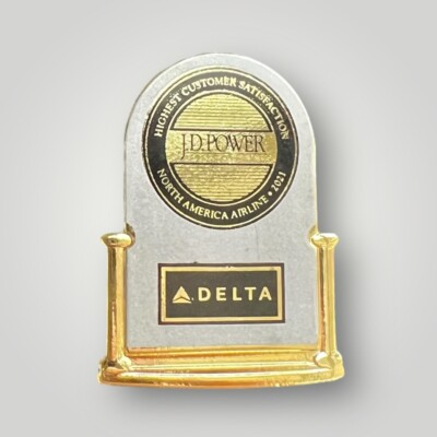 #ad #ad Delta Air Lines JD Power Highest Guest Satisfaction Hospitality Pin Lapel New $19.99
