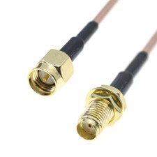 SMA MALE to SMA Female Crimp Conenctor Lot RF Coaxial Extension Coax Cable RG316