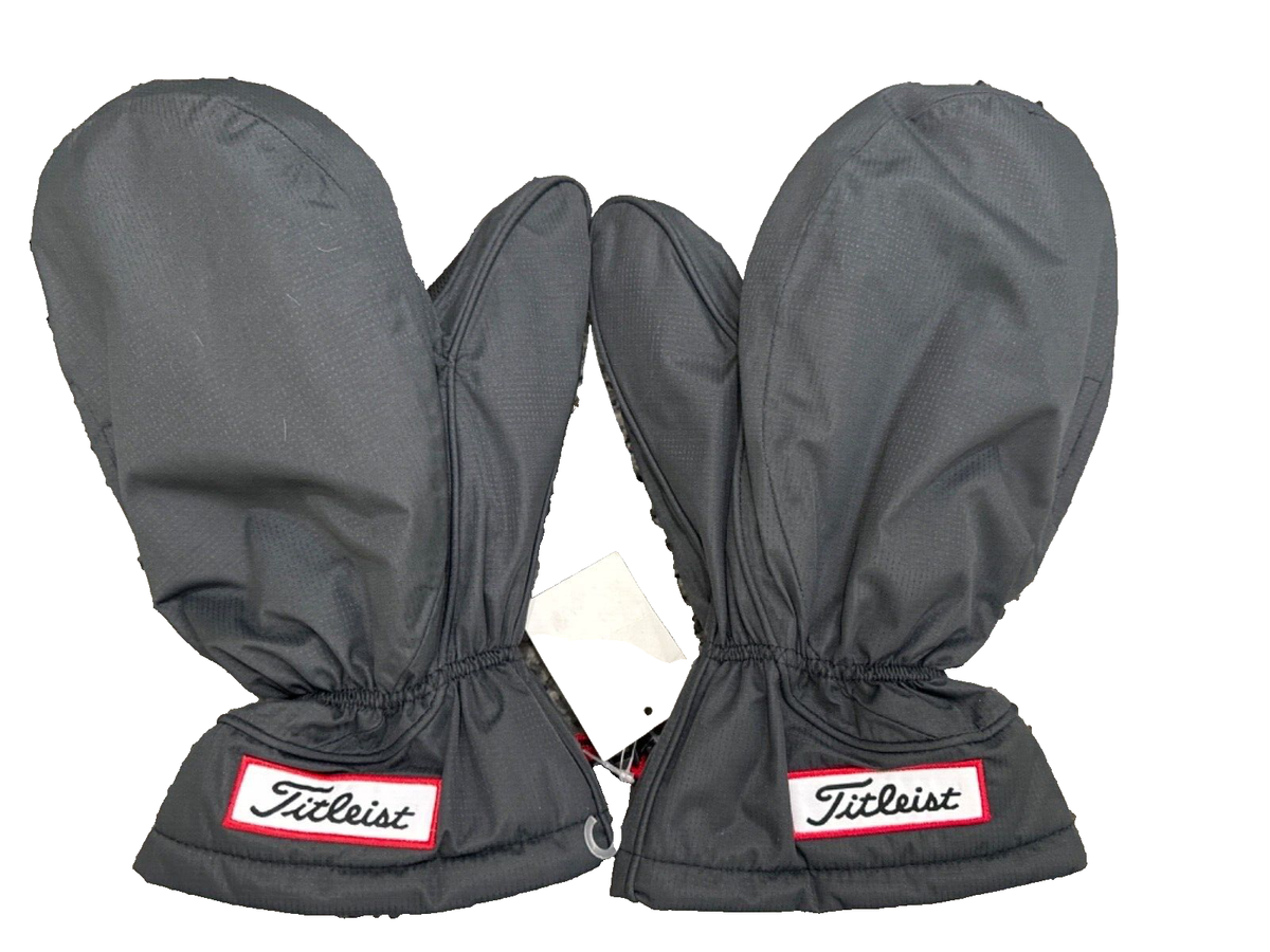 Titleist Winter Golf Cart Mitts Mittens Black Hand Warm Gloves