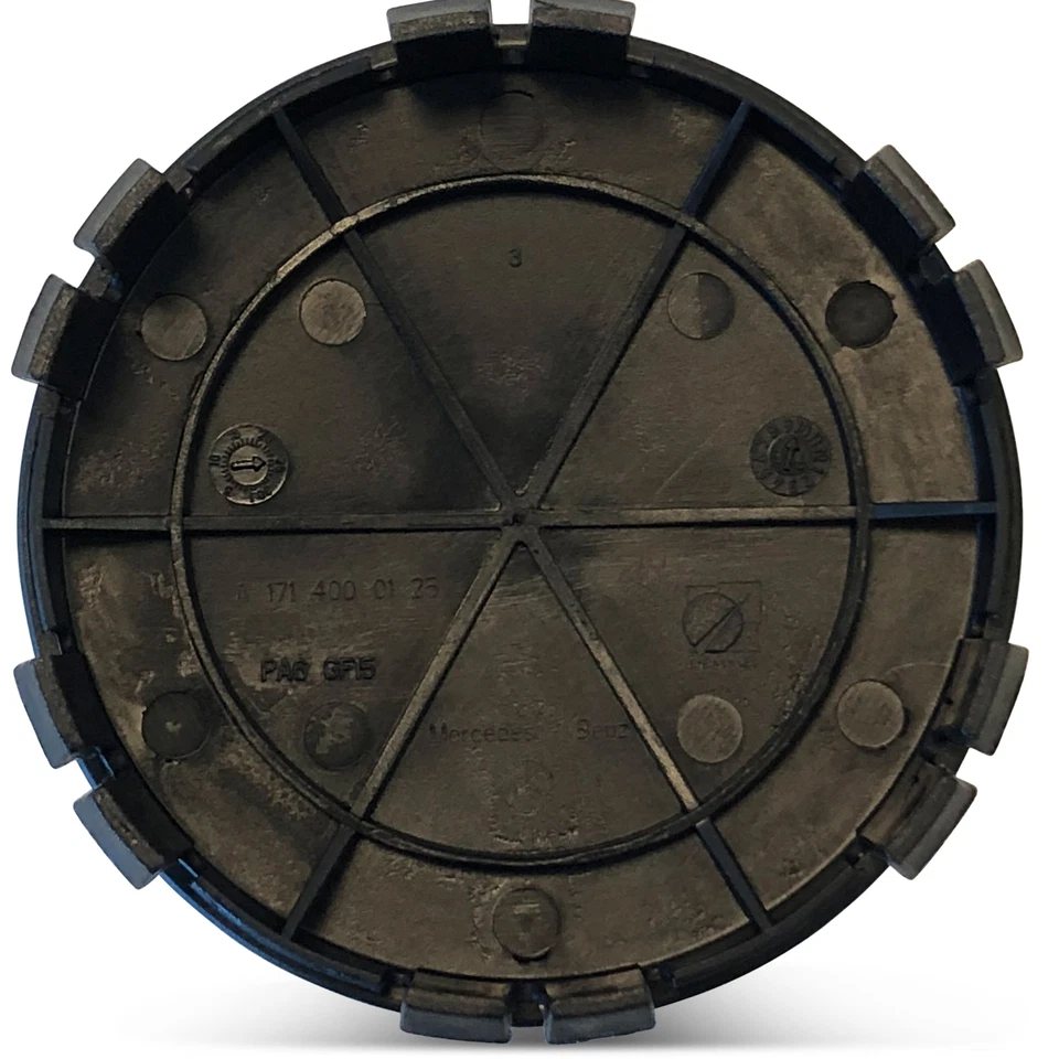 Tapa central original Mercedes corona negra con plata Foto 2 de 2