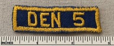 Vintage CUB SCOUT DEN 5 Boy Scouts of America Unit Number PATCH BSA Badge