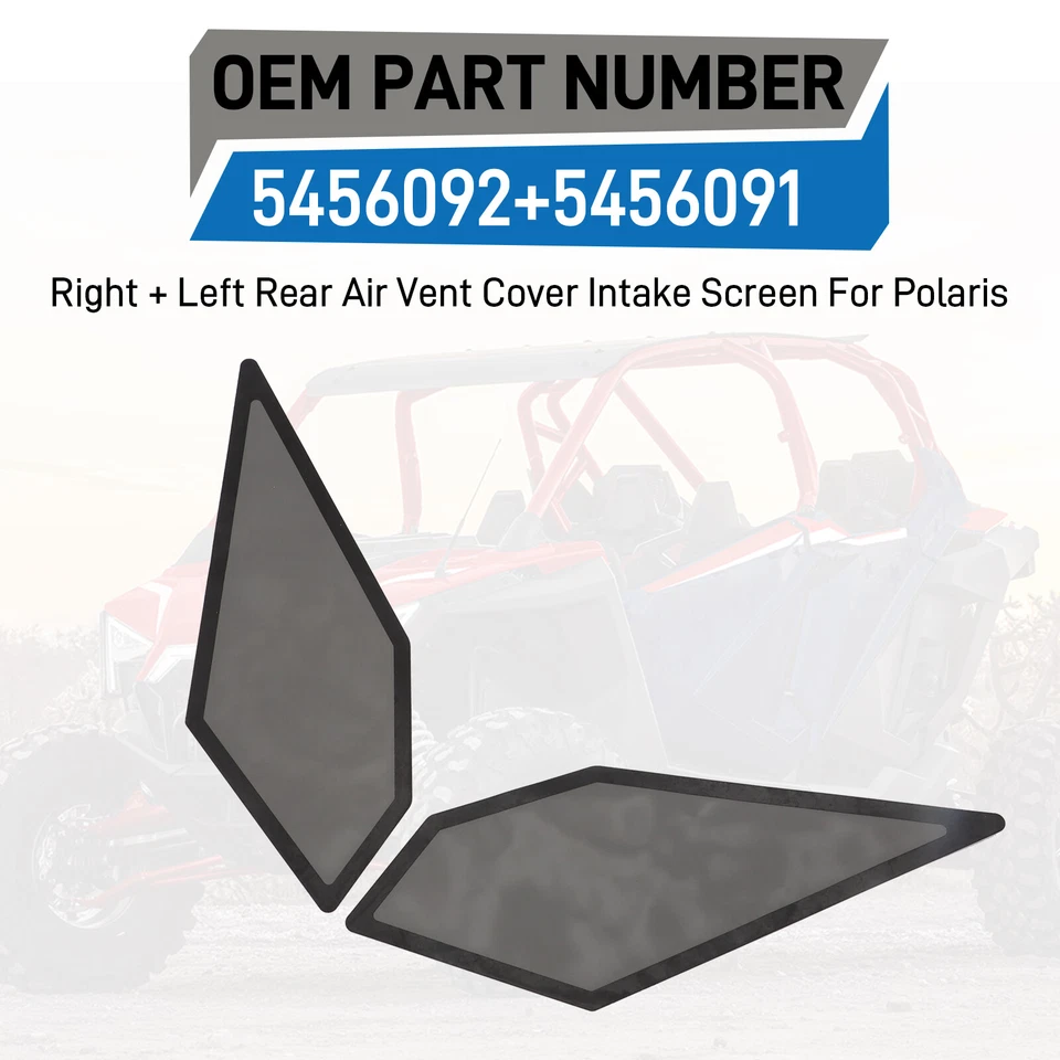 For Polaris RZR Turbo R Rear Inner Intake Screen Set Left &Right 5456091 5456092 - Image 3 of 4