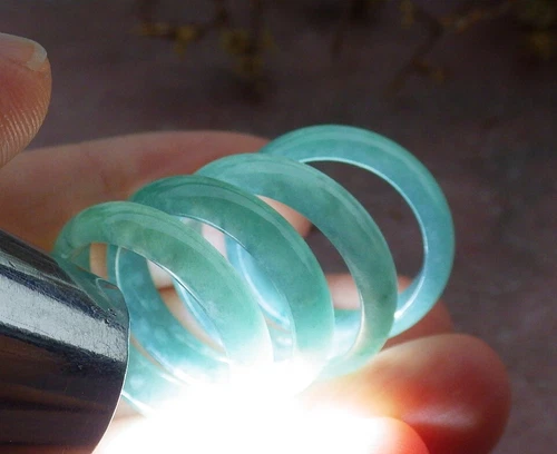 Certified Burma Natural Green Circle Jadeite Ring USA. 3 至 11.25 #485274- - Picture 5 of 6