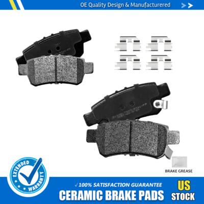 Rear Ceramic Brake Pads w/Clips for Honda Odyssey 2005 2006 2007 2008 2009 2010