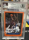 Larry Johnson 1999-00 Topps #15 Signed Beckett BAS BGS Auto White Ink Orange