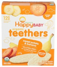 Happy Baby, Organic Gentle Teethers Sweet Potato And Banana Box, 1.7 OZ - 2 CASE