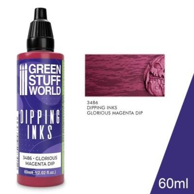 Dipping ink 60 ml - GLORIOUS MAGENTA DIP - instant speed paint speedpainting