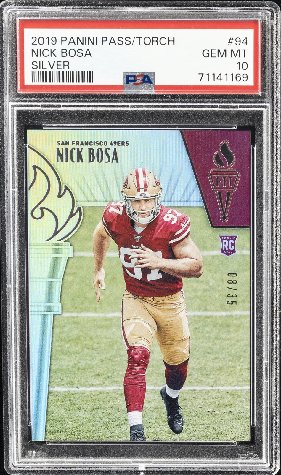 Nick Bosa Panini Passing the Torch #94 Silver