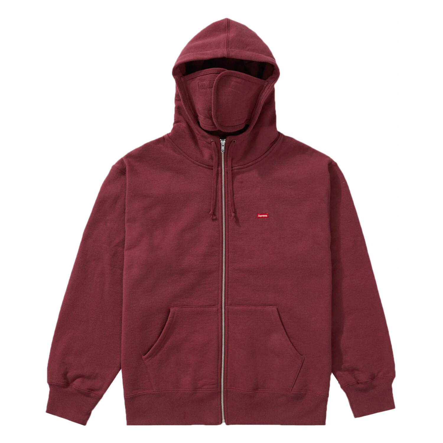 Supreme Small Box Facemask Zip Up Sweat shirt à capuche (FW21) Prune