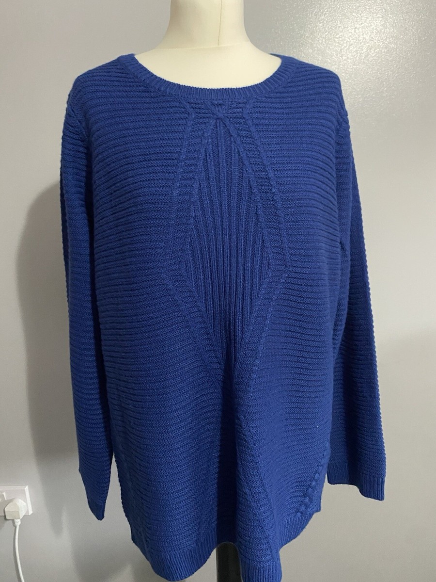 Cable Knit Damart Thermal Jumpers Damart Ladies Size L Blue