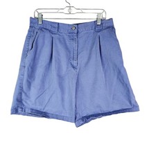 Women Vintage Bill Blass Denim Shorts Blue Light Wash 100 Cotton Size 16