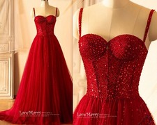 Glitter Burgundy Red Black Wedding Dress Bridal Gown Designer Custom made Corset