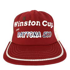 Vtg Nascar Winston Cup Daytona 500 Hat 1990 Racing USA Snapback Trucker Ball Cap