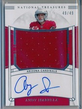 ANDY ISABELLA - 2019 National Treasures Jumbo Jsy Patch AUTO 49/49 - Cardinals