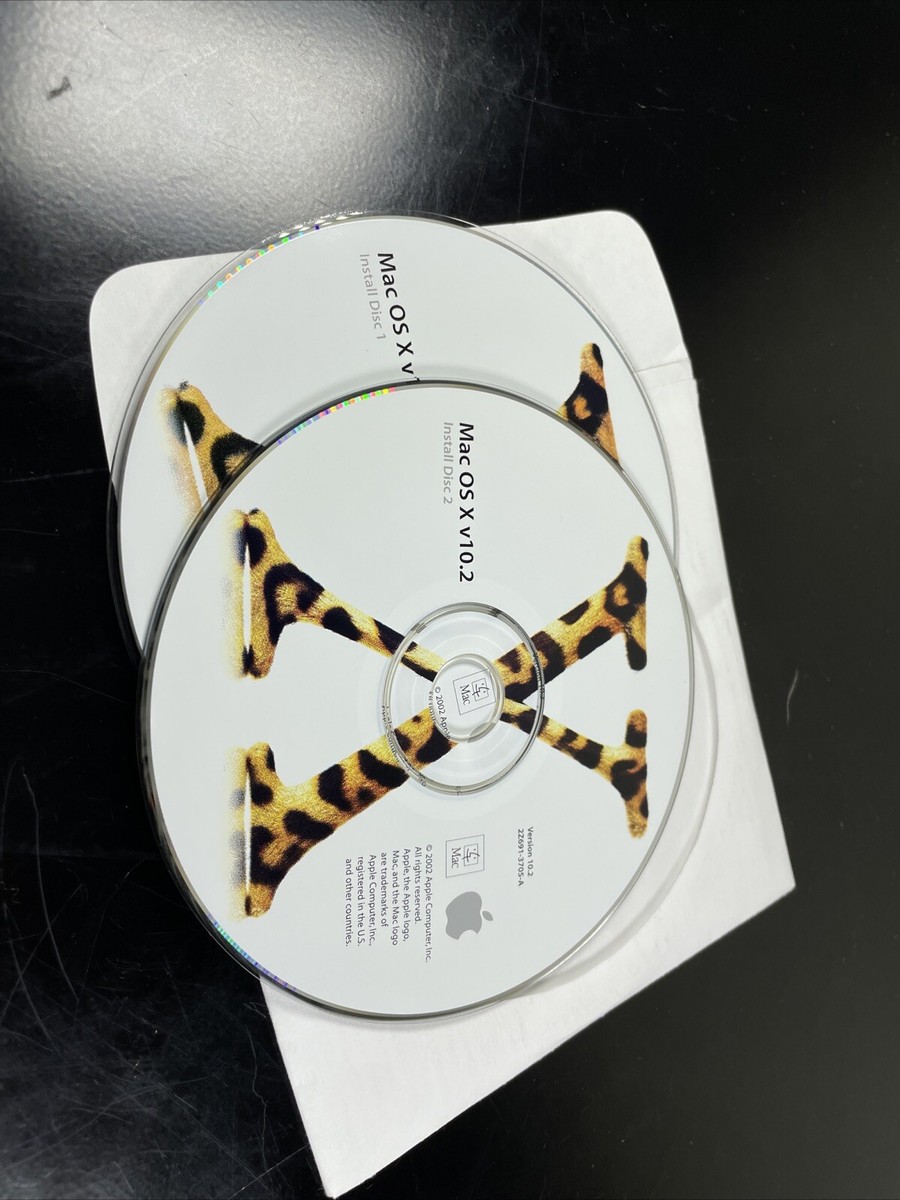 APPLE MAC.OS.X V10.2、 Apple Mac OS X v10.2 Jaguar Install Discs 1 & 2 Macintosh