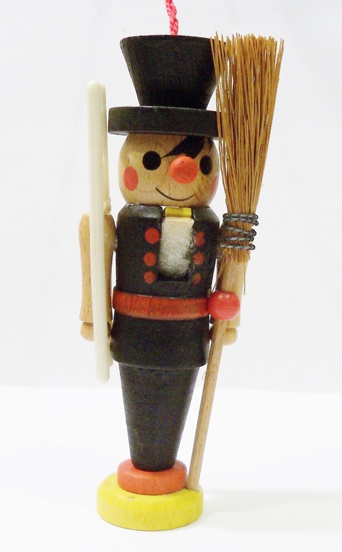 Steinbach Germany Chimney Sweep Nutcracker Wooden Wood Vntg 1970's Ornament