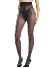 LABELLA 45D Sparkly Tights for Women Metaillic Fiber Shine Glitter Semi Sheer...