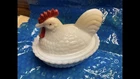 Indiana Glass Vintage Hen On Nest White