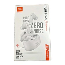 Image of Genuine JBL Tune Beam Pure Bass Wireless Bluetooth Earbuds,Earphones White New