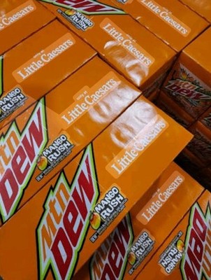 NEW LIMITED EDITION Mountain Dew Mango Rush Sweet Heat [12 Pack-16 fl oz Cans]