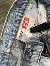 Vintage Levi's 550 Jeans Kids 7 Slim Relaxed Fit Orange Tab Denim Grunge USA