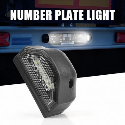 1 Feu d'Éclairage de Plaque d'Immatriculation 12V LED pour Camion Remorque Van - Photo 1/4