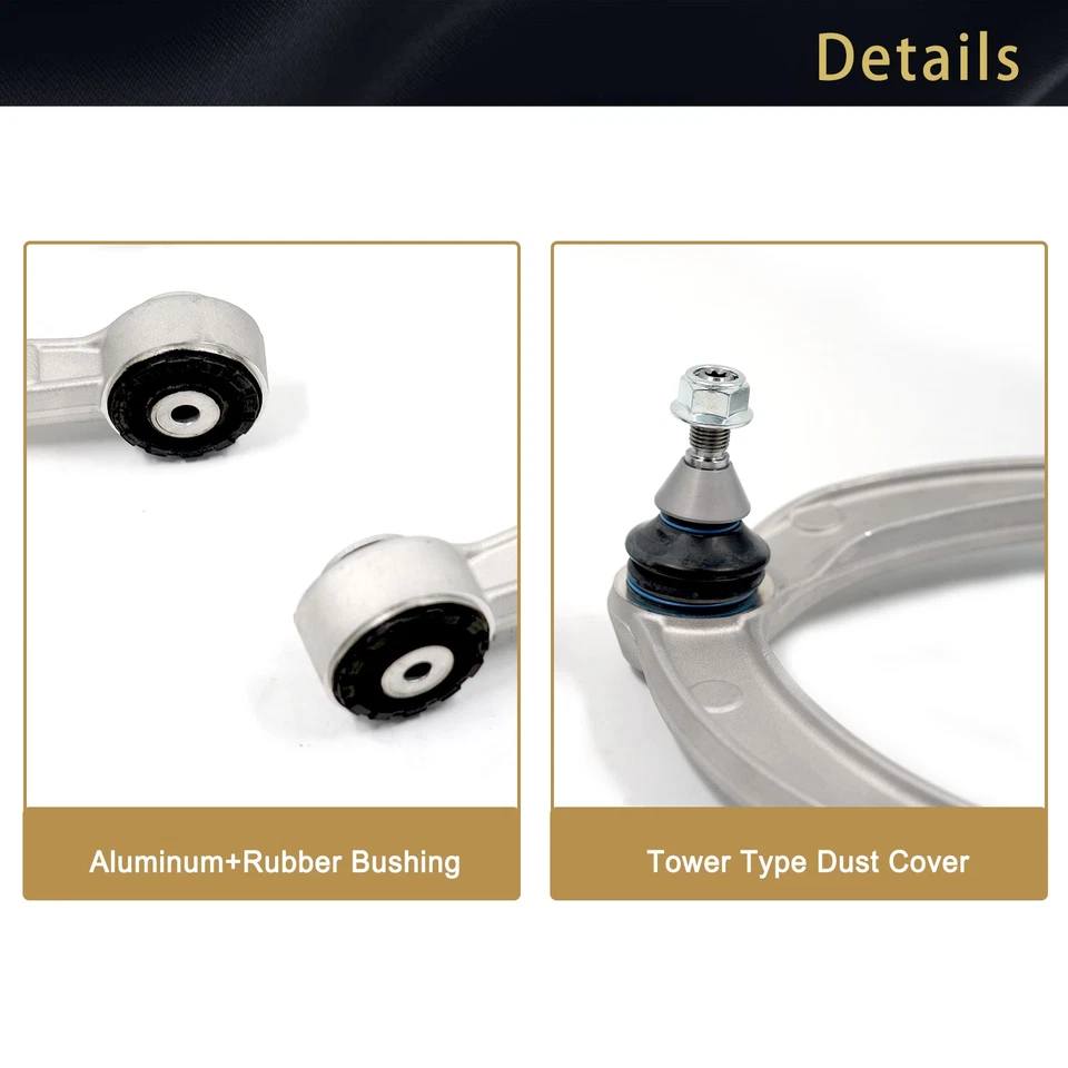 4PCS Front Upper & Lower Control Arm Kit w/ Bushing For Mercedes-Benz W166 X166 Foto 4 de 4