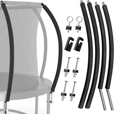 2 Sets Universal Trampoline Replacement Curved Net Pole, Curved Poles Kit for 10