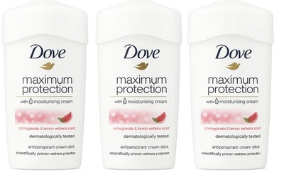 3x Dove Deo Maximum Protection Deodorant Granatapfel & Zitrone Eisenkraut Duft 45ml