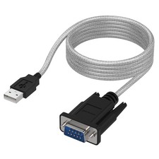 SABRENT 6-FT USB to RS-232 DB9 Serial 9 pin 6 Ft Prolific PL2303, Black