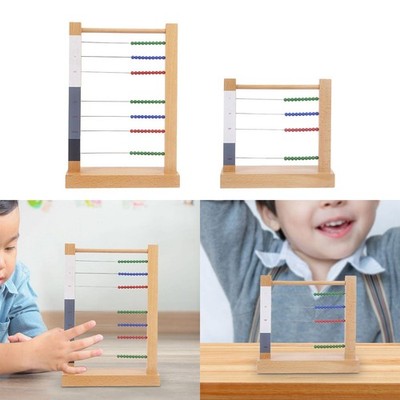Preschool Math Learning Toy Wooden Small Bead Frame for Children Preschool