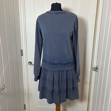 NEXT Navy Chambray /Sweatshirt Dress - Size S - Openwork