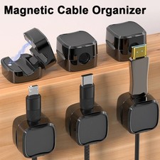 Magnetic Cable Clip Under Desk Cable Management Adjustable Cord Holder Wire Orga