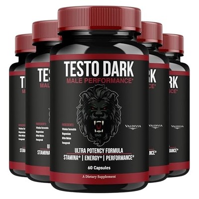 TestoDark Men Daily Wellness Energy Strength Support Capsules 5 Pack 300Ct