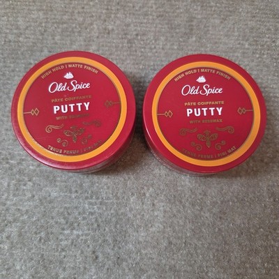 Set of 2 - Old Spice Putty High Hold Matte Finish With Beeswax 2.22 oz