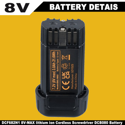 8-Volt FOR DEWALT DCB080 DCL023 8V MAX Battery Works Perfectly Holds Good Charge