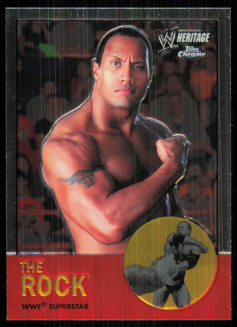 2007 Topps Chrome Heritage II WWE The Rock #10