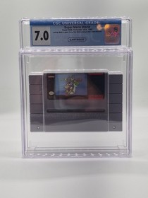 Super Mario World (SNES, 1991) CGC 7.0 Graded Cart Not WATA, PSA, VGA