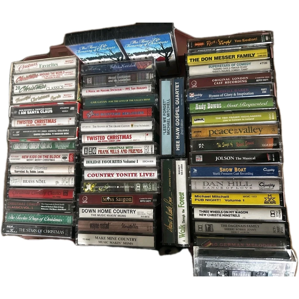 Lote de 95+ casetes - Country, Navidad - Wilf Carter, Stompin Tom, musicales Foto 3 de 4