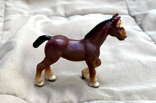 S315 - ERTL - Animali da collezione - Figurine cavallo CLYDESDALE STALLONE E PULEDRO - 1995 - Foto 8 di 12