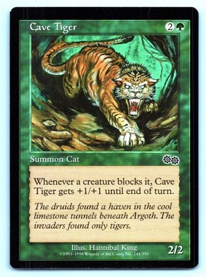 MTG Cave Tiger Normal C Urza's Saga (USG) 241 NM Magic