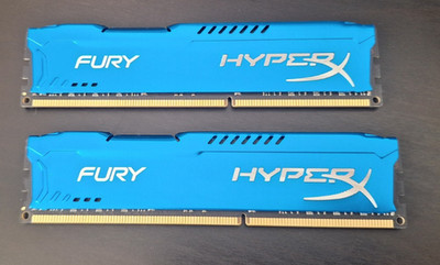 2x 8GB Kingston Hyper X Fury HX318C10FK2/16 16GB DDR3 1866MHz PC3-14900U PC RAM