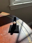 Vintage Sterling Silver Honora Ring with pale blue pearl center size 8