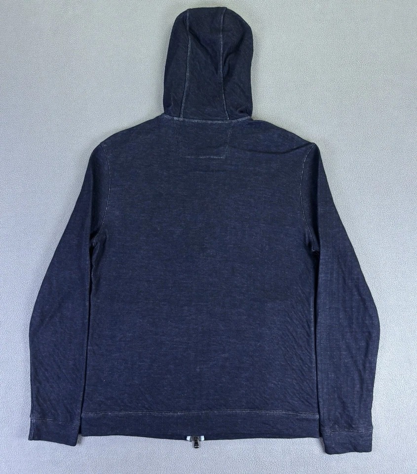 Sudadera con Capucha John Varvatos Mediana Azul Estrella EE. UU. Cremallera Completa Silenciosa Lujo Minimalista Foto 2 de 4