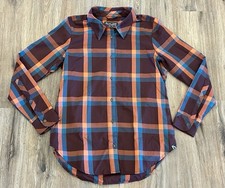 FLYLOW Plaid Long Sleeve Flannel Camp Outdoors Shirt Women  s Size Medium VGC