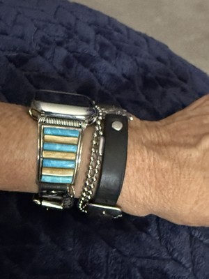 APPLE WATCHBAND/Vintage SS/turquoise/MOP/Cobblestone/Native 