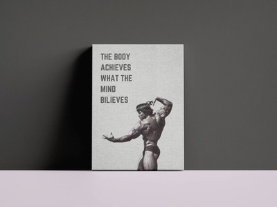 Arnold Schwarzenegger Canvas Wall Art Gym Decor Bodybuilding Motivational Print