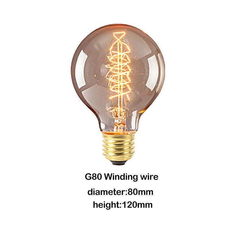 Vintage 220V 40W Filament Globe Light Lamp Bulb E27 For Bar Restaurant Decor - Image 3 of 4